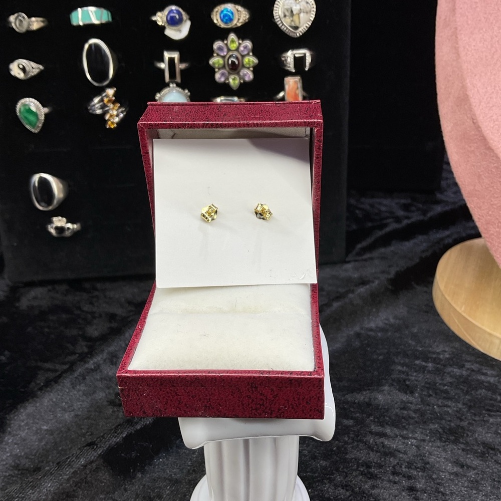 Chic Gold-Tone Stud Earrings